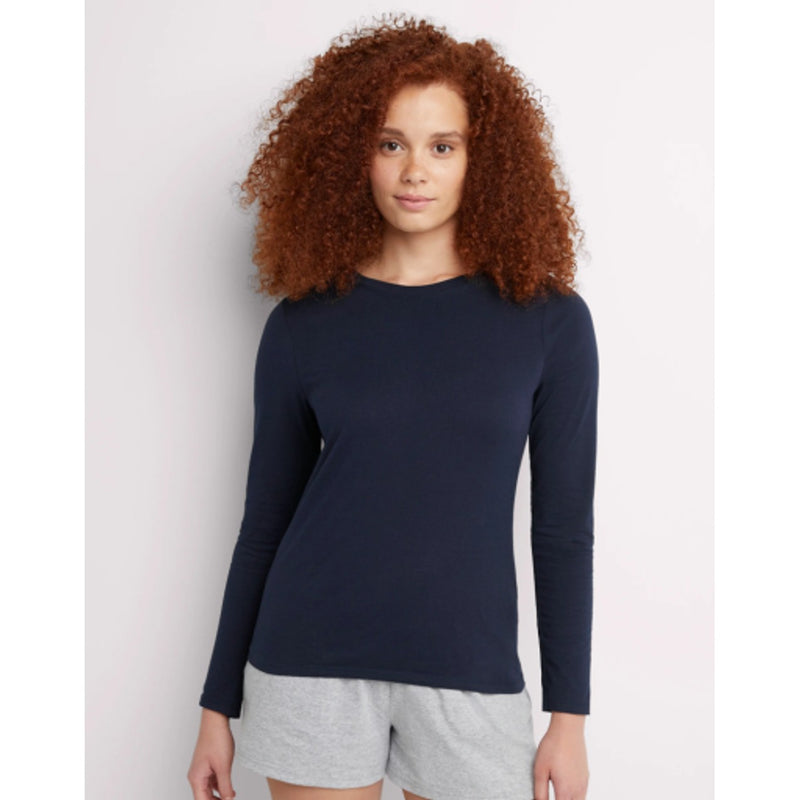 Hanes - Womens Long Sleeve Cotton T-Shirt