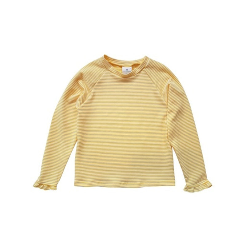 Snapper Rock - Girls Marigold Stripe Long Sleeve Rash Top