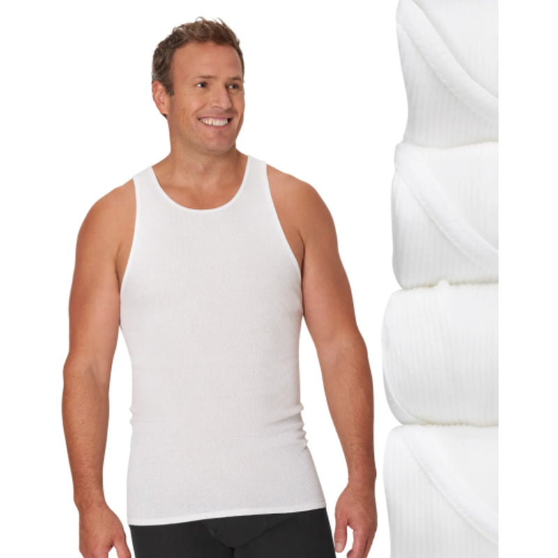 Hanes - Mens Big Man Ultimate® Comfortsoft® Mens Undershirts Tanks Pack – 4-Pack – Cool Comfort® Cotton (Big & Tall)