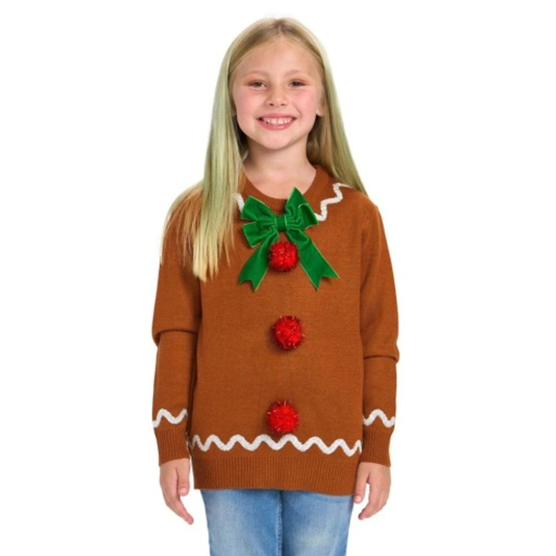 Tipsy Elves - Kids Gingerbread Ugly Christmas Sweater