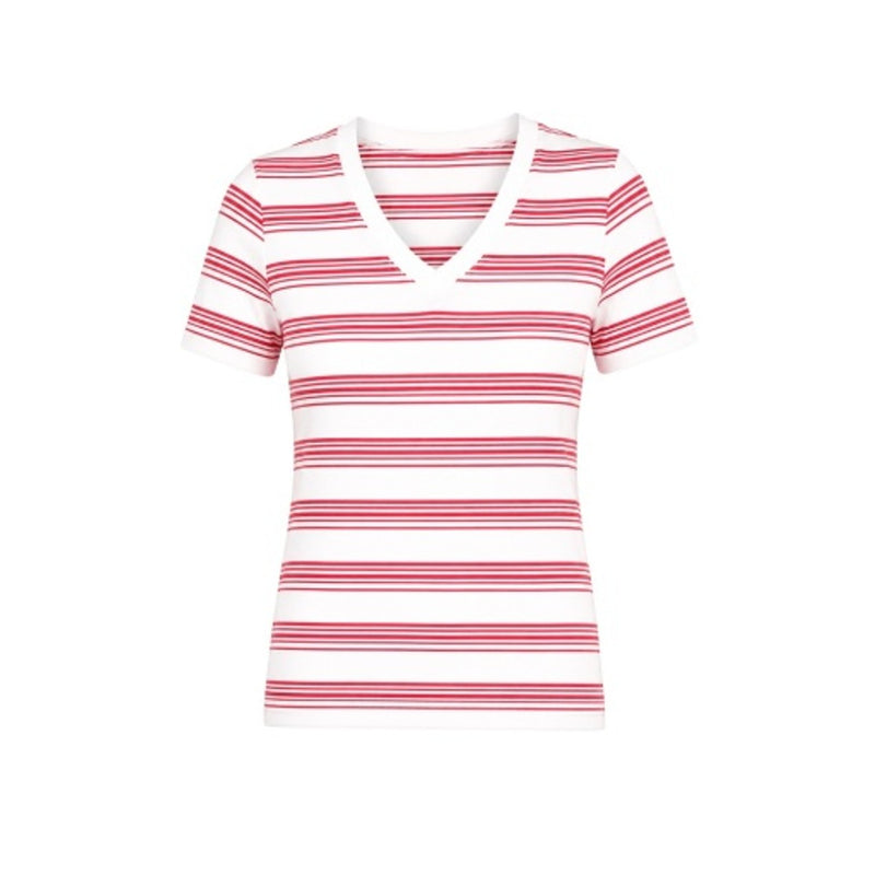 Liverpool Los Angeles - Womens Short Slv V-Neck Knit Tee