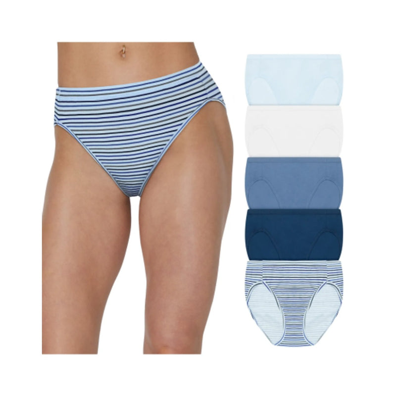 Hanes - Womens Ultimate Comfortsoft Womens Underwear High Cut 5-Pack Cotton Stretch