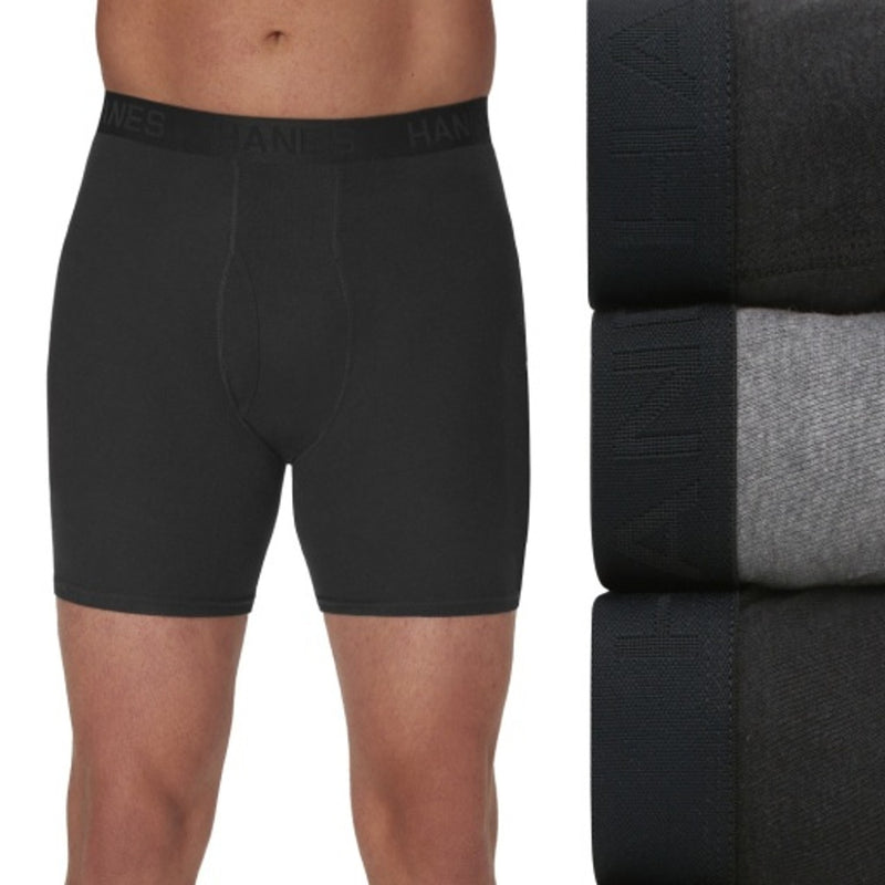 Hanes - Mens Big Man Ultimate® Comfortsoft® Mens Underwear Boxer Briefs Pack – 3-Pack – Cool Comfort® Cotton (Big & Tall)