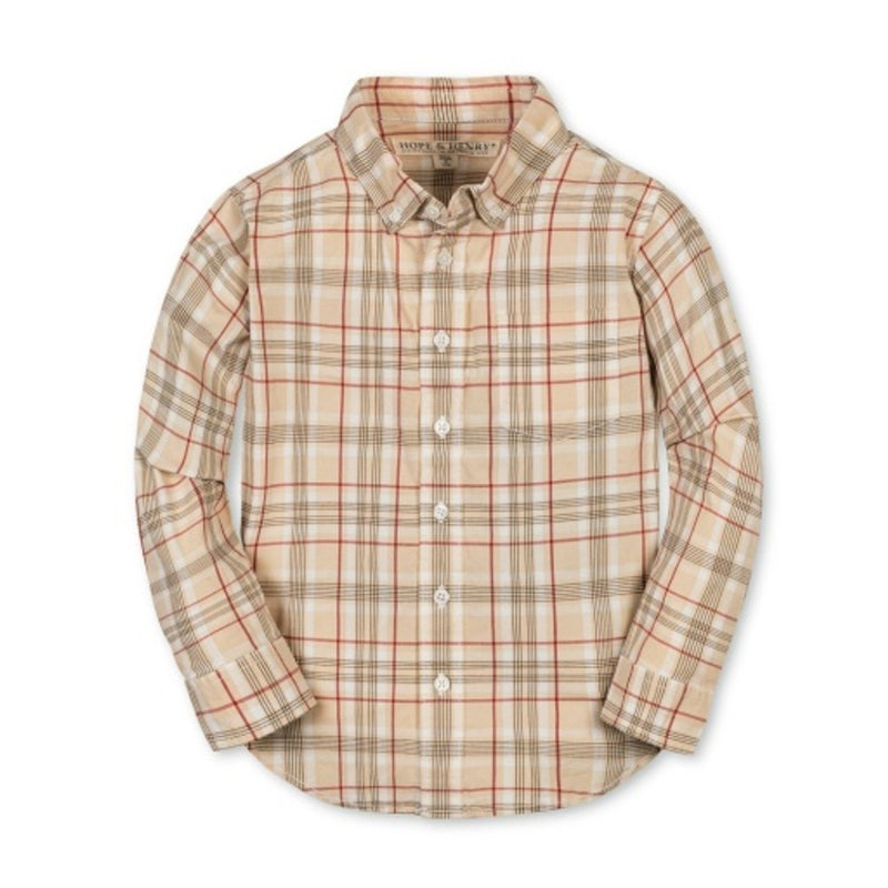 Hope & Henry - Boys Organic Stretch Poplin Shirt
