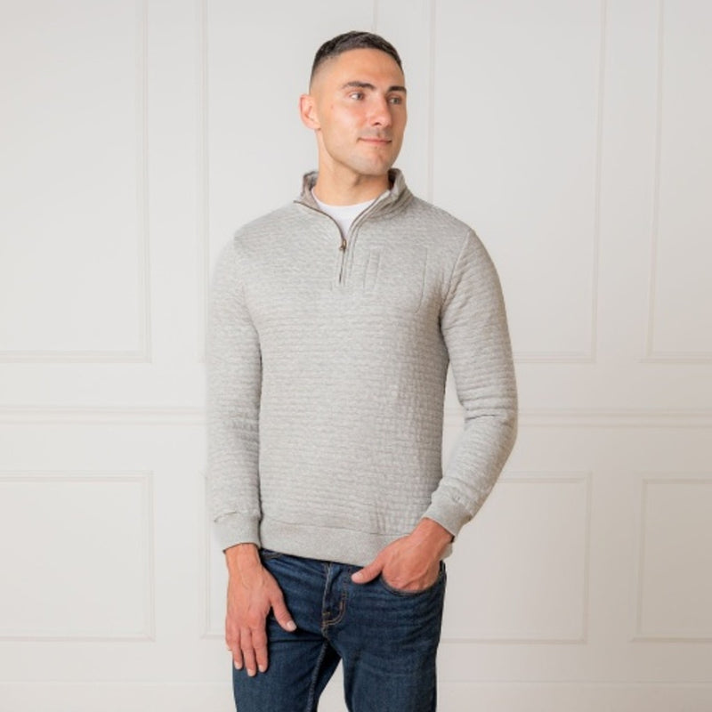 Hope & Henry - Mens Quilted Half Zip Pullover