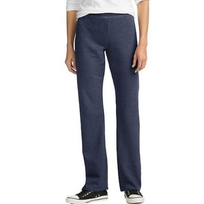 Hanes - Womens Ecosmart Womens Fleece Sweatpants with Open Bottom Legs 28.5 (Petite Size)