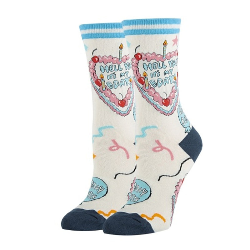 Oooh Yeah - Womens Crew Socks It's My Birthday