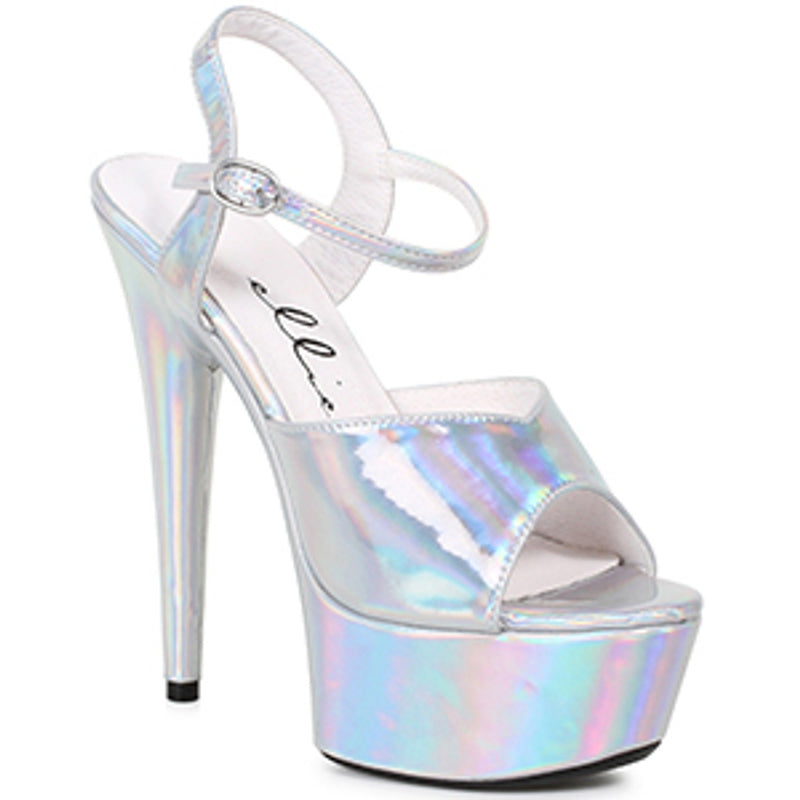 Ellie Shoes - 6" Heel Pointed Stiletto Sandal W/Metallic Platform & Upper