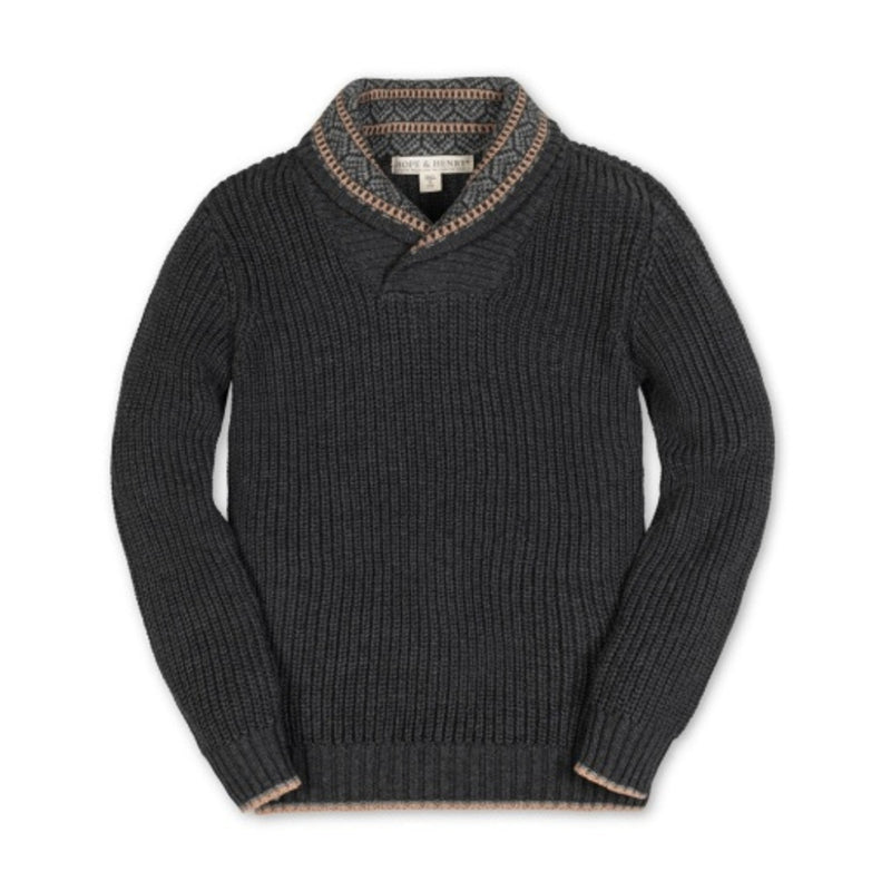 Hope & Henry - Boys Organic Shawl Collar Sweater