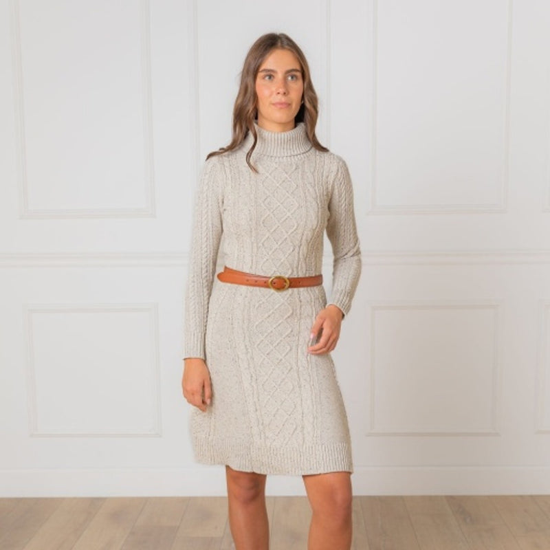 Hope & Henry - Womens Organic Cable Sweater Dress