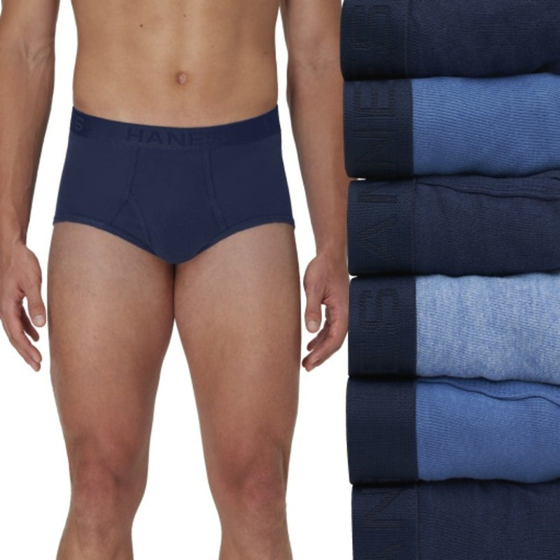 Hanes - Mens Ultimate Mens Underwear Briefs Pack 6-Pack Comfortsoft Moisture-Wicking Cotton