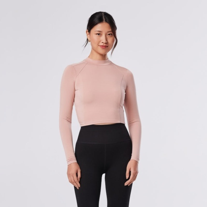 Thirty Three Threads - Unisex Mock Neck Long Sleeve Petal
