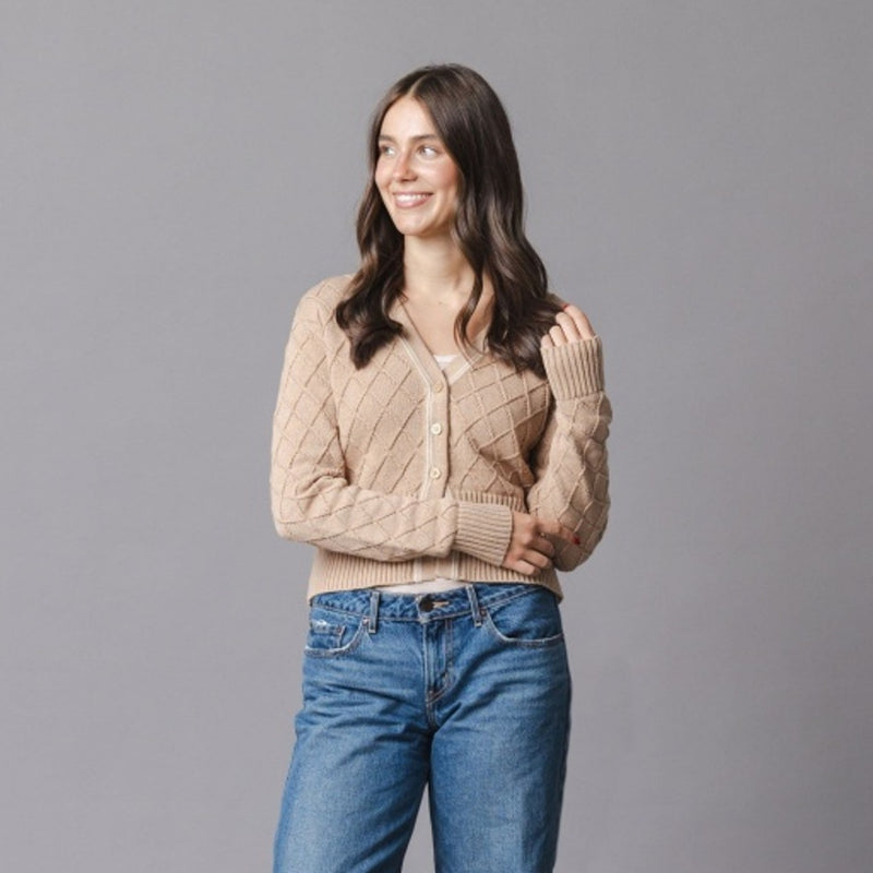 Hope & Henry - Womens Organic V-Neck Cardigan