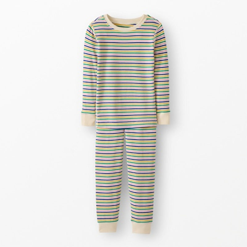 Hanna Andersson - Kids Striped Long John Pajama Set in Hannasoft Stretch™