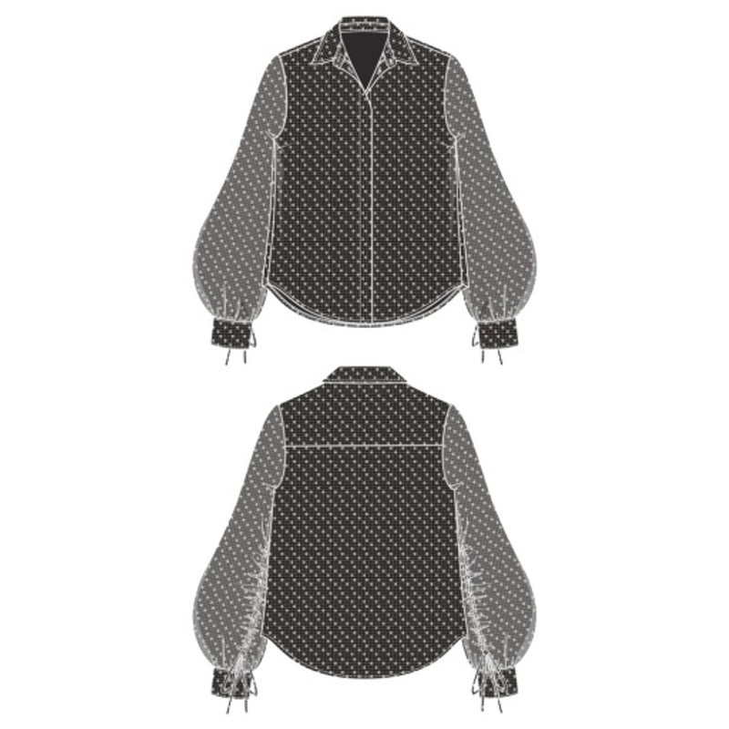 Liverpool Los Angeles - Womens Long Slv Collared Woven Blouse with Slv Tie Detl