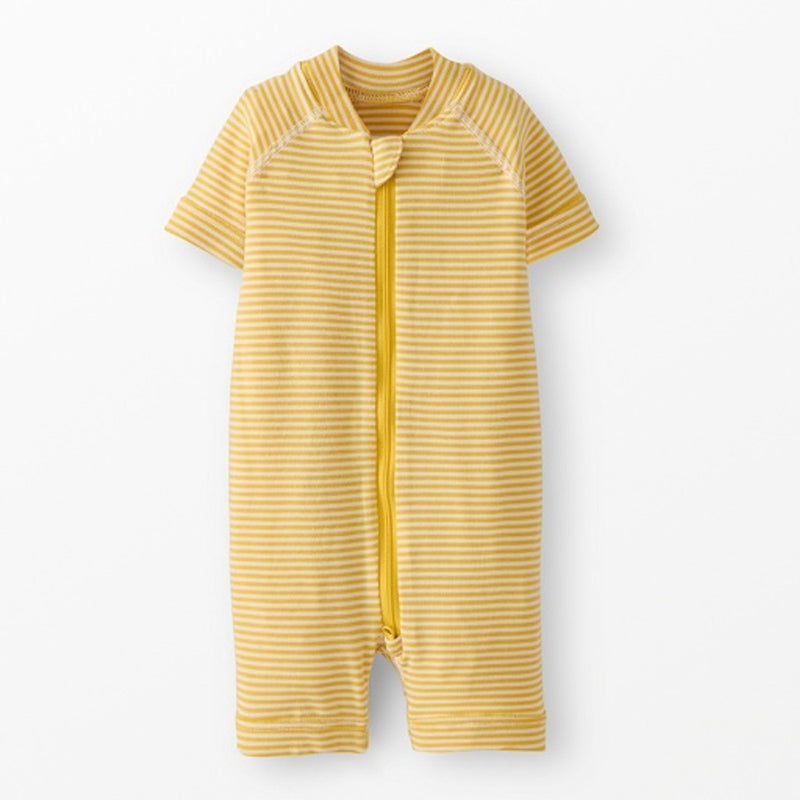 Hanna Andersson - Baby 2-Way Zip Striped Shortie Sleeper in Hannasoft Stretch™