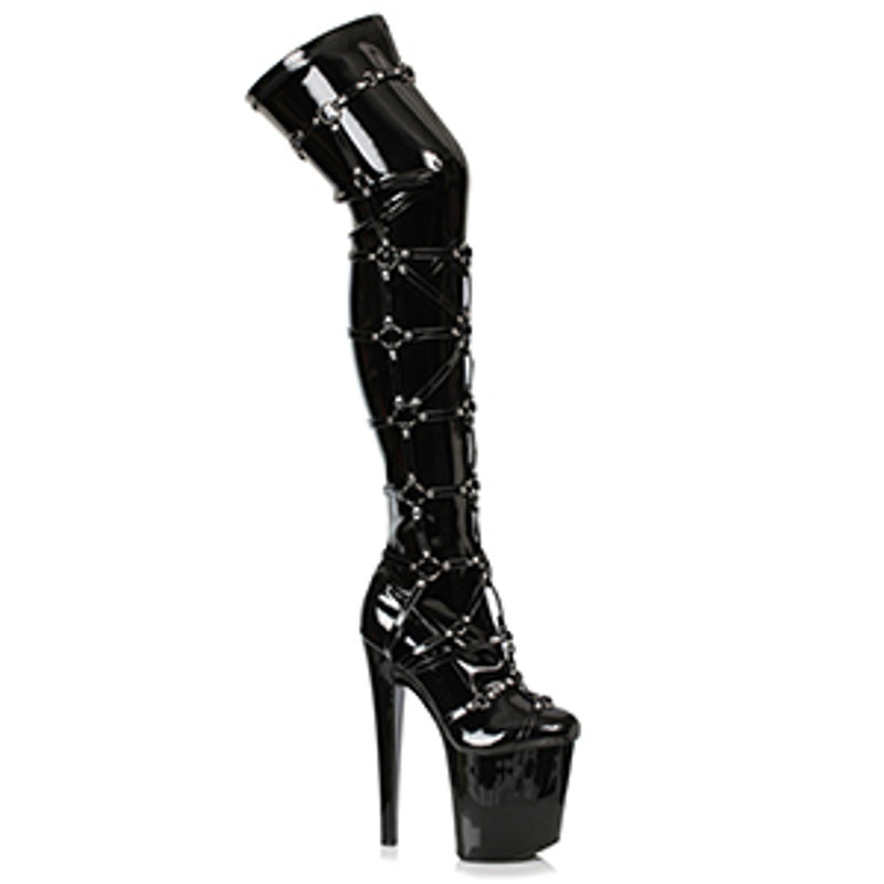 Ellie Shoes - 8" Thigh High Boot with Rings