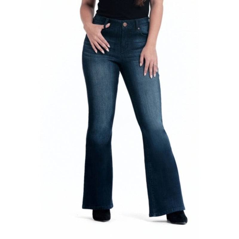 1822 Denim - Womens Petite 29" Mid-Rise Flare