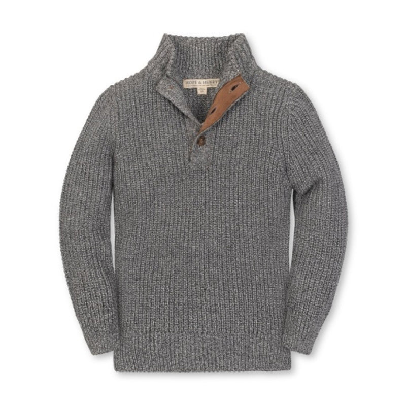Hope & Henry - Boys Organic Mock Neck Sweater