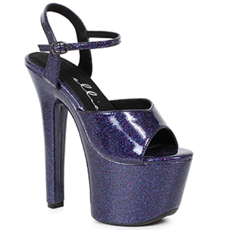 Ellie Shoes - 7" Pointed Stiletto Sandal with Metallic Platform & Upper