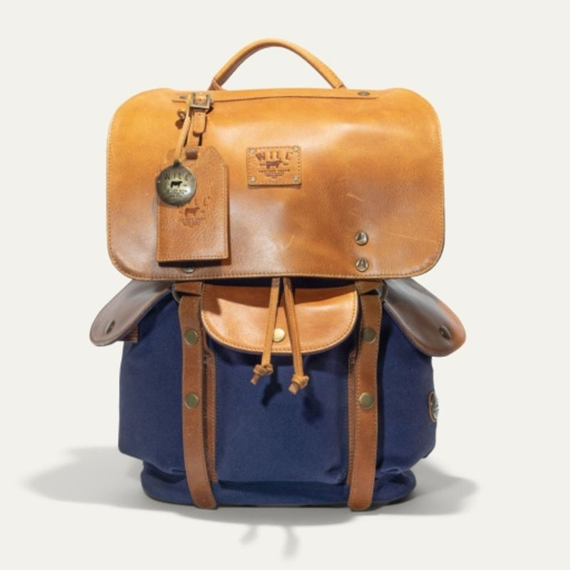 WILL Leather Goods - Mens Lennon Canvas & Leather Backpack