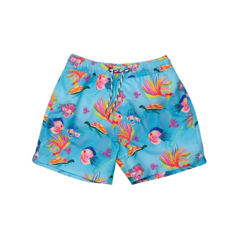 Snapper Rock - Boys Kaleido Fish Sustainable Swim Short