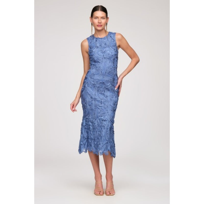 JS Collections - Womens Meli Soutache Tea Length Dress
