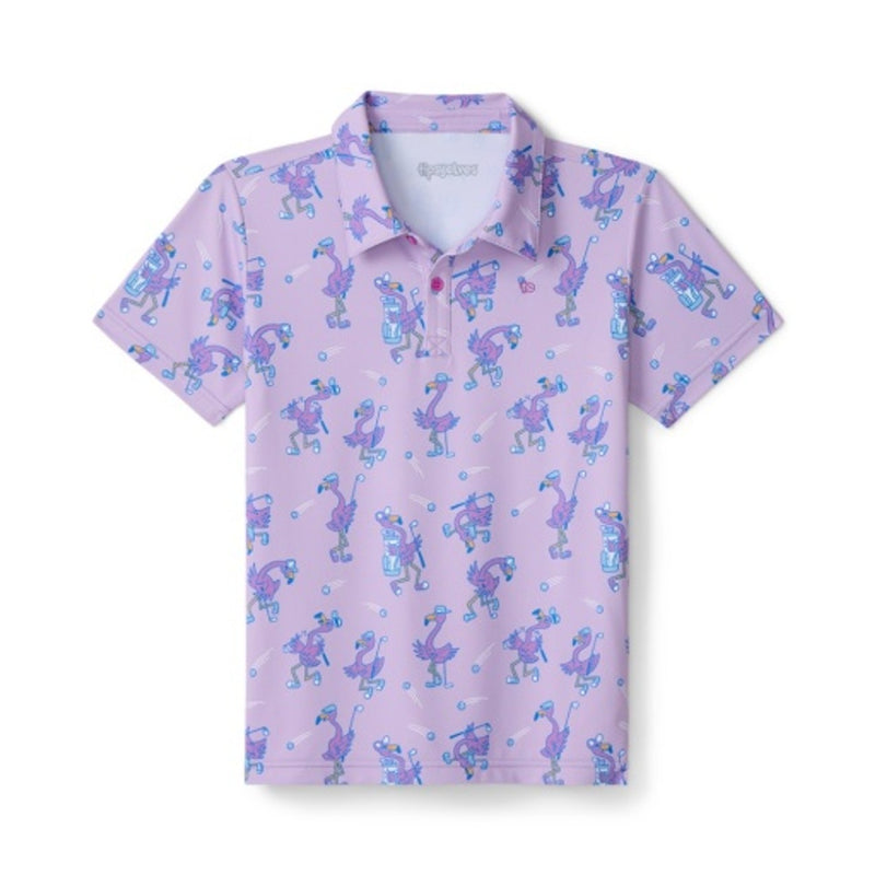 Tipsy Elves - Kids Flamingo Fiasco Golf Polo