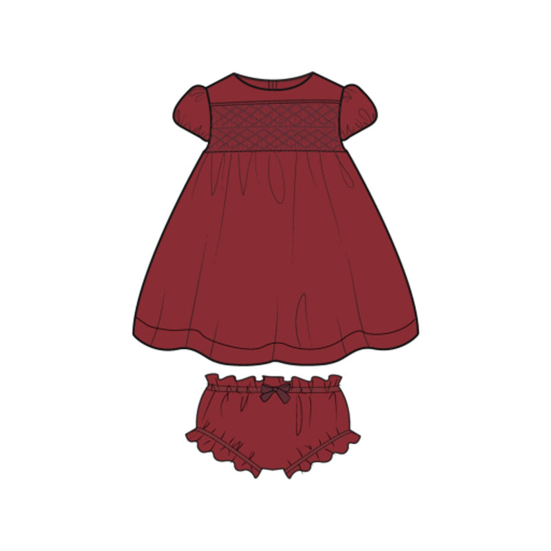 Hope & Henry - Baby Organic Smocked Puff Sleeve Dress