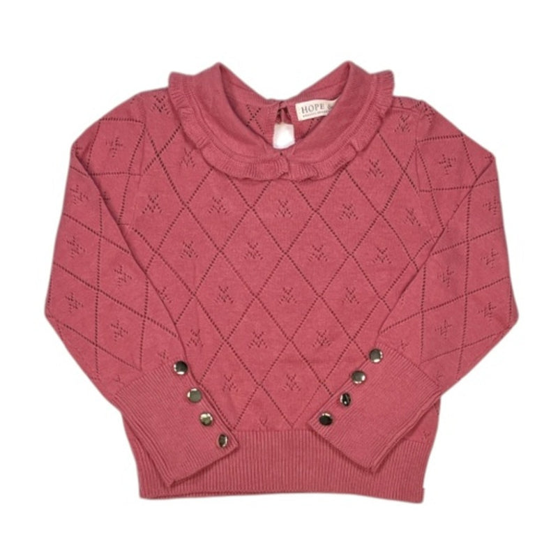 Hope & Henry - Girls Organic Peter Pan Collar Sweater