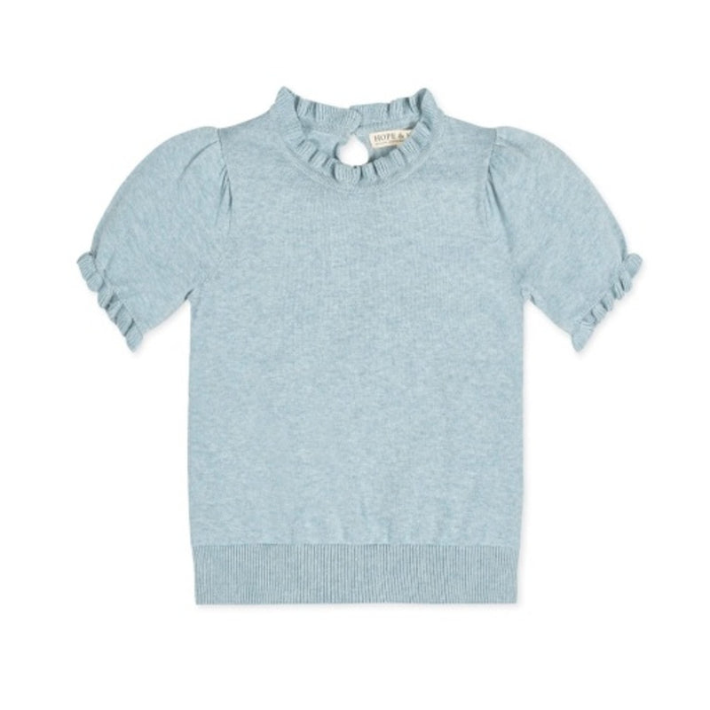 Hope & Henry - Girls Organic Puff Sleeve Sweater