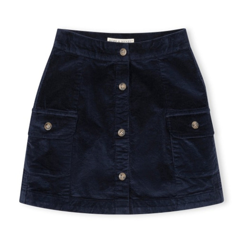 Hope & Henry - Girls Organic Corduroy Button Front Skirt