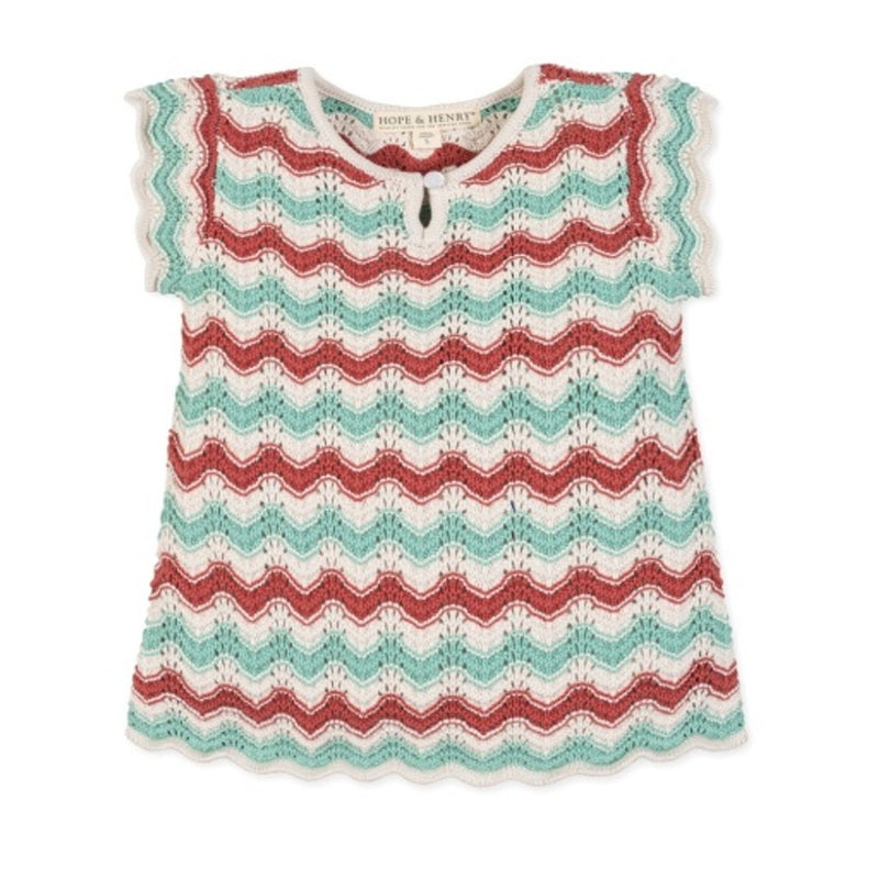 Hope & Henry - Girls Organic Flutter Sleeve Sweater Top