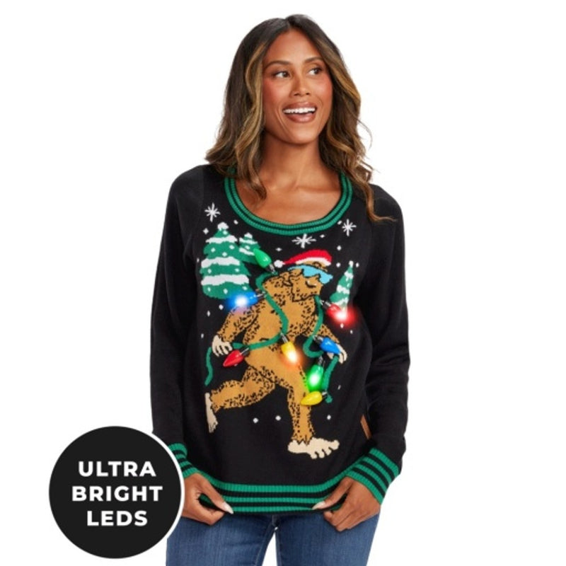 Tipsy Elves - Womens Lit Legend Light Up Ugly Christmas Sweater