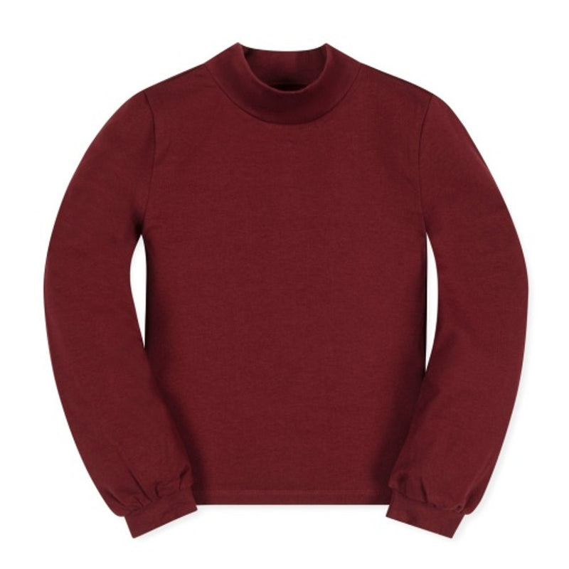 Hope & Henry - Girls Organic Mock Neck Knit Top