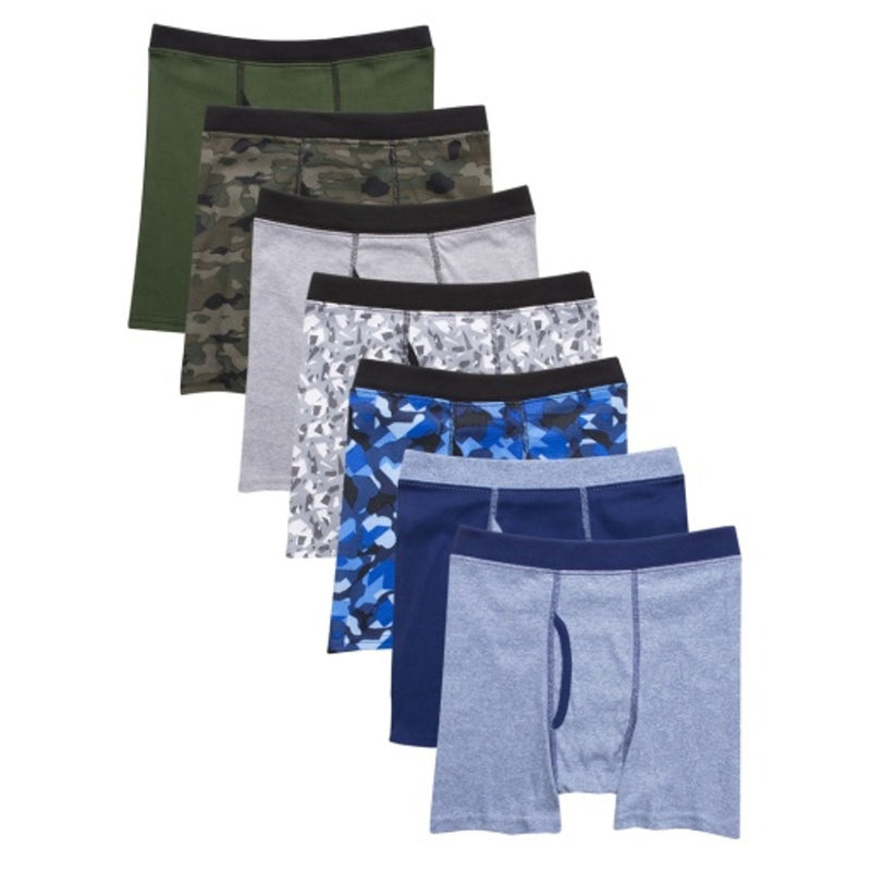 Hanes - Boys Comfortsoft Boys' Printed Boxer Briefs Pack 7-Pack
