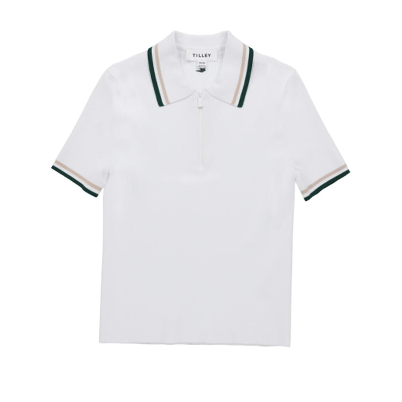 Tilley - Womens Stripe Zip Polo
