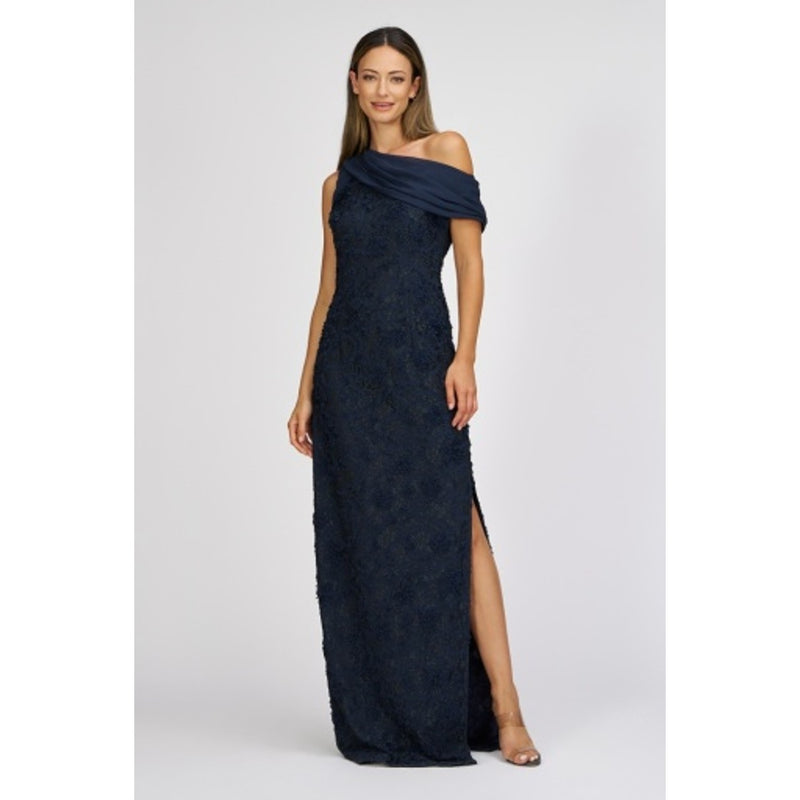 JS Collections - Womens Elodie Neck Drape Gown