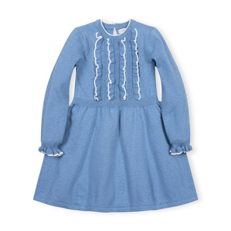 Hope & Henry - Girls Organic Ruffle Bodice Sweater Dress