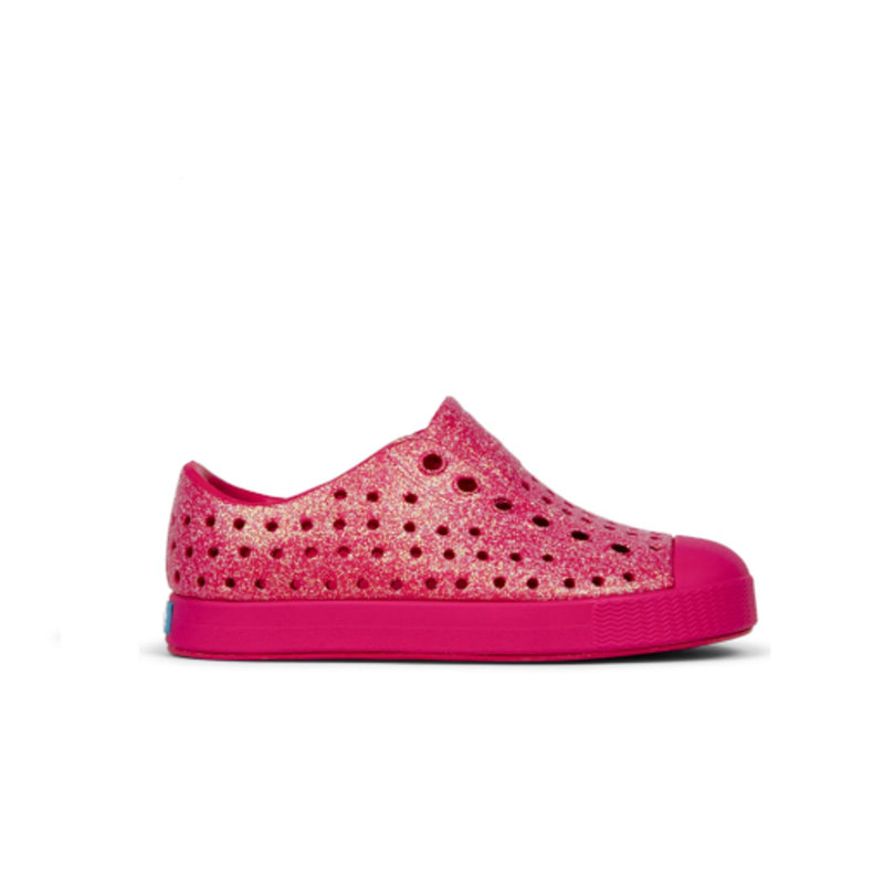Native Shoes - Unisex Jefferson Bio-Bling Kids - Radberry Pink Bling/ Radberry Pink
