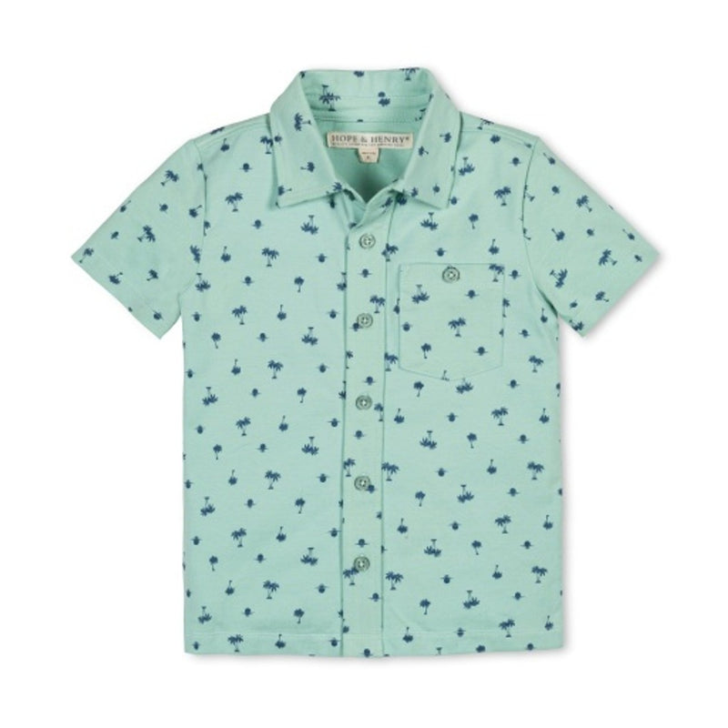 Hope & Henry - Boys Organic Jersey Button Down Shirt
