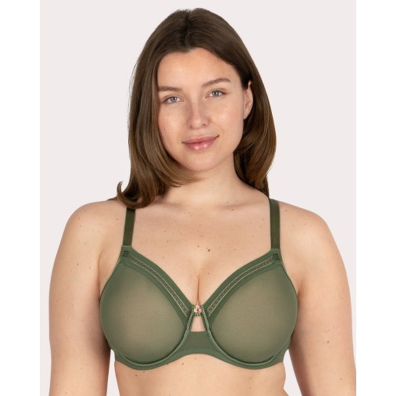 Ariela - Womens Sheer Mesh with Trim Unlined Underwire
