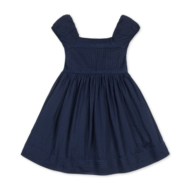 Hope & Henry - Girls Organic Puff Sleeve Pintuck Dress