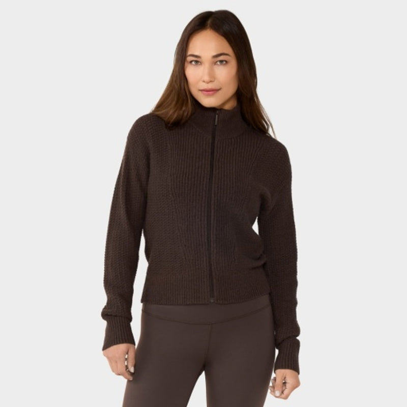 Thirty Three Threads - Unisex Alpine F Zip Sweater Jacket Espresso