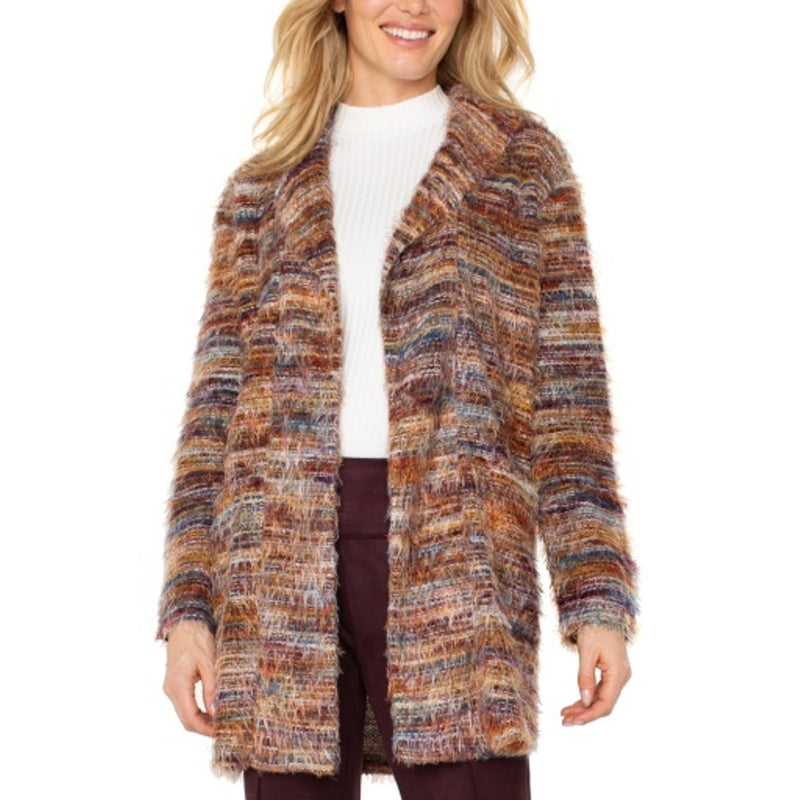 Liverpool Los Angeles - Womens Long Slv Open Front Cardigan
