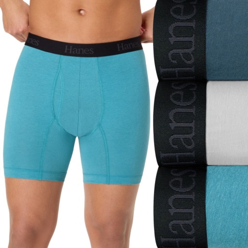 Hanes - Mens Ultimate® Mens Underwear Boxer Briefs Pack – 3-Pack – Comfort Flex Fit® – Moisture-Wicking