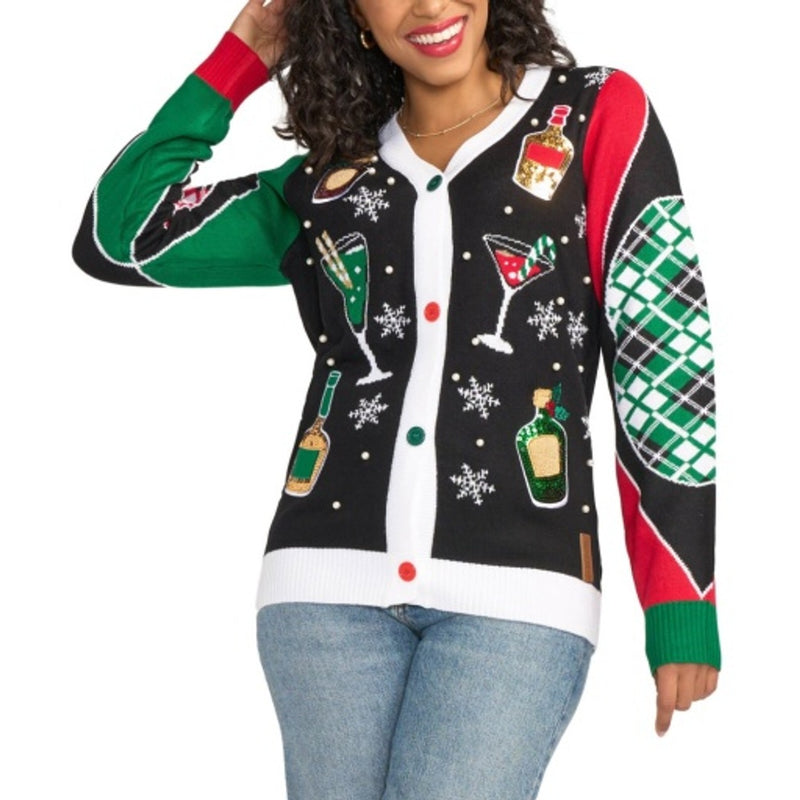Tipsy Elves - Womens Mix and Be Merry Christmas Cardigan Sweater