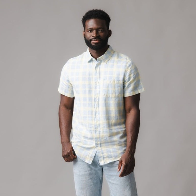 Hope & Henry - Mens Linen Short Sleeve Button Down Shirt