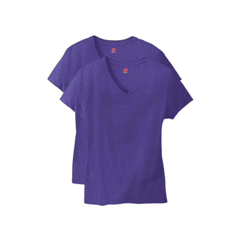 Hanes - Womens Perfect-T Womens V-Neck Cotton T-Shirt Value 2-Pack