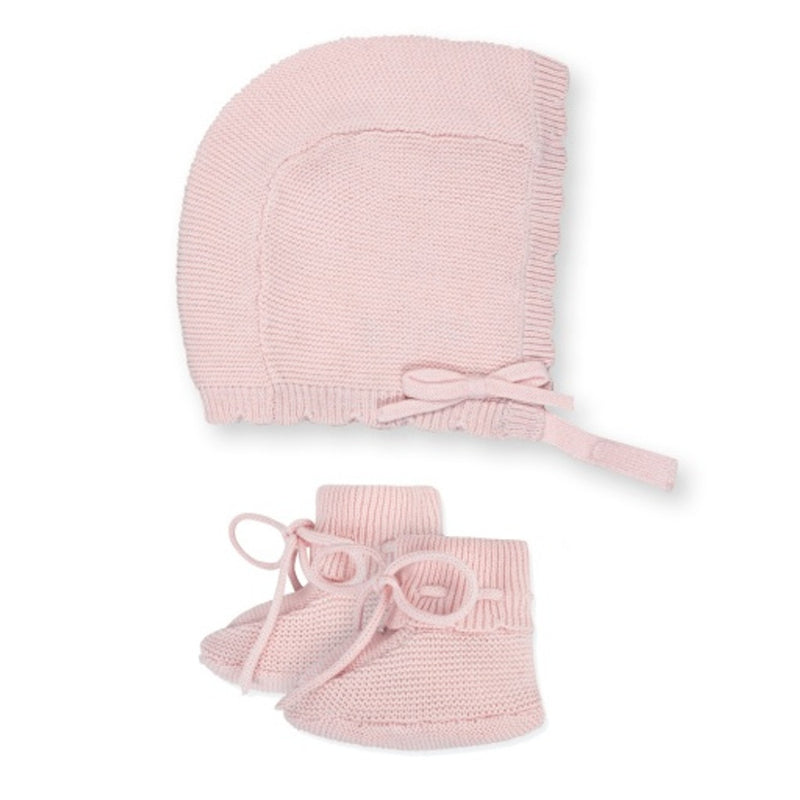 Hope & Henry - Baby Organic Sweater Bonnet and Bootie Set